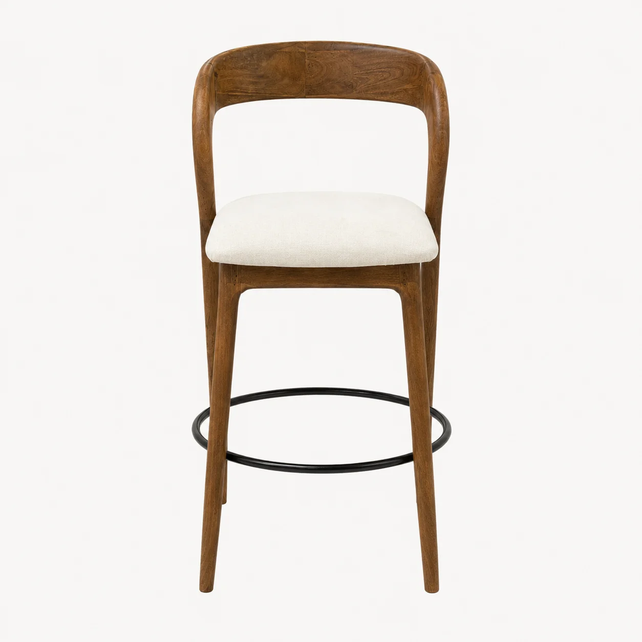 Zaioraa valincia brown oak wood bar stool