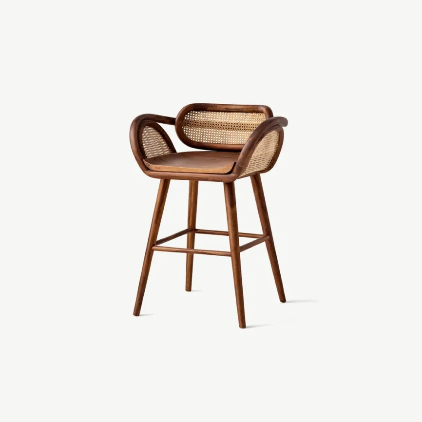 Cane bar stool