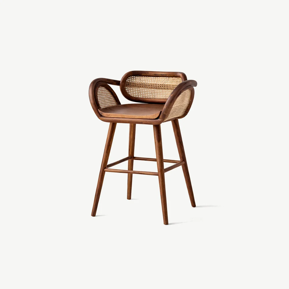 Cane bar stool