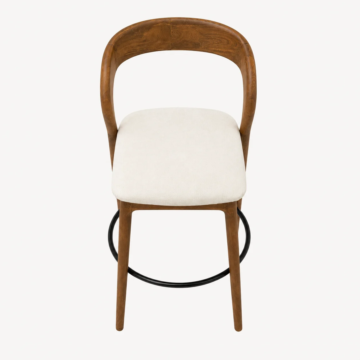 Zaioraa valincia brown oak wood bar stool
