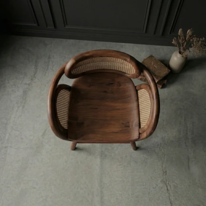 Cane bar stool