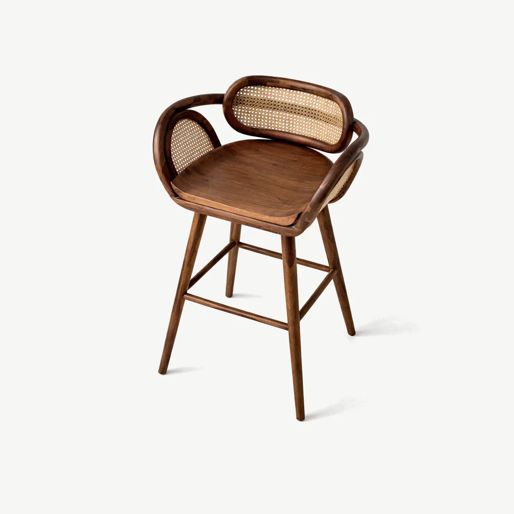 Cane bar stool