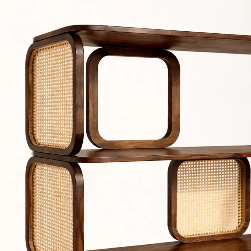 Cane bookcase