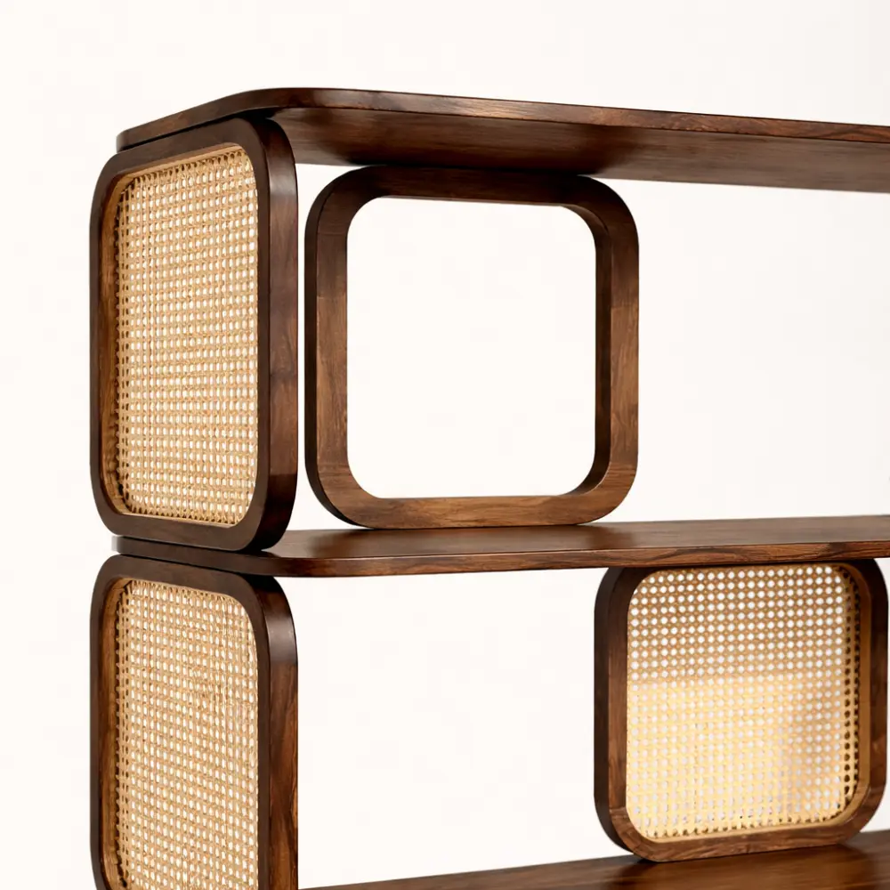 Cane bookcase