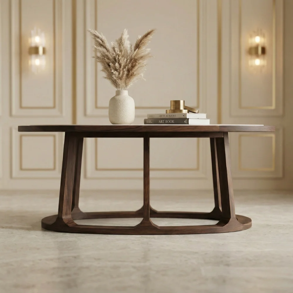 Oval coffee table