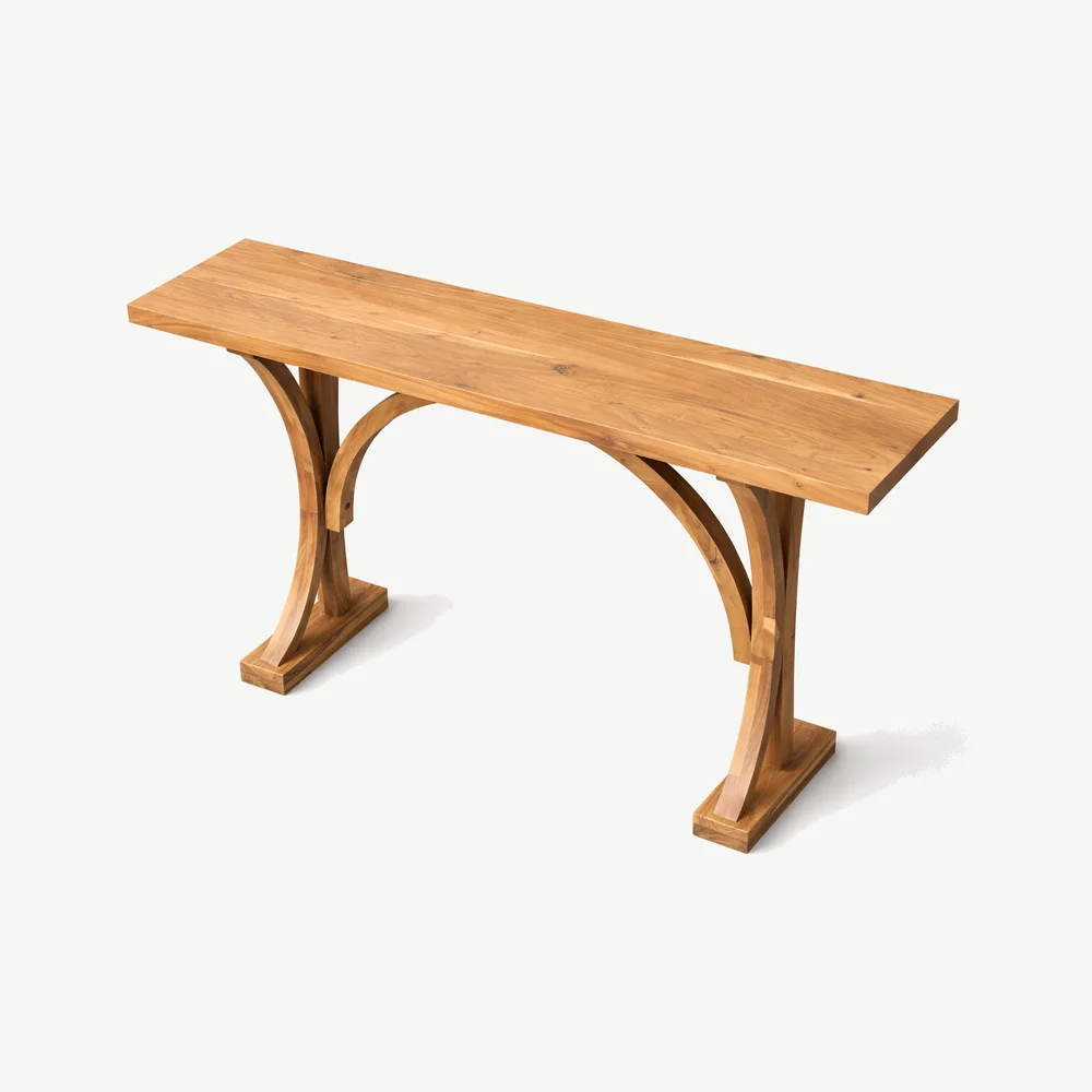 Zaioraa zebrano natural acacia wood console table