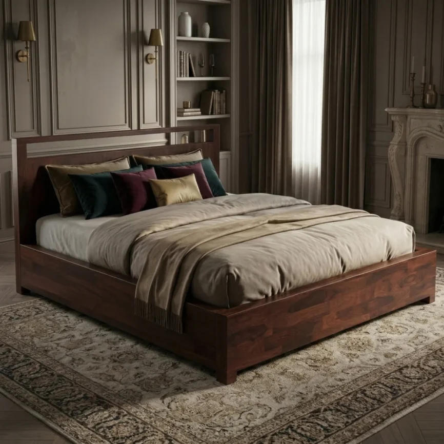 Wooden bed