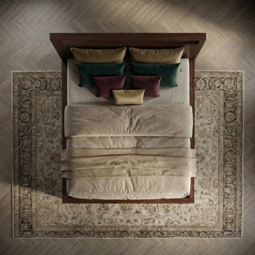 Wooden bed