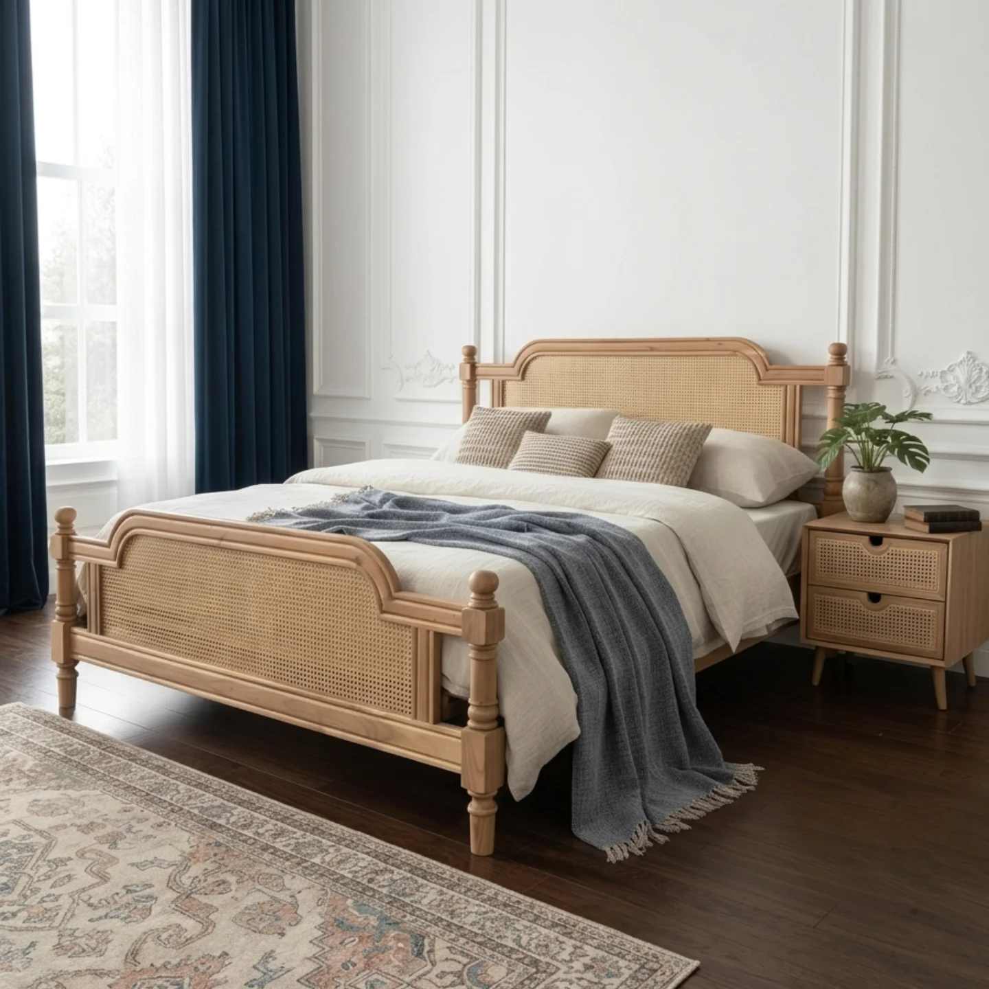 wooden bed