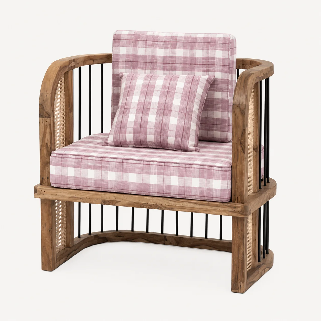 Zaioraa zebrano natural cane sheesham wood outdoor chair