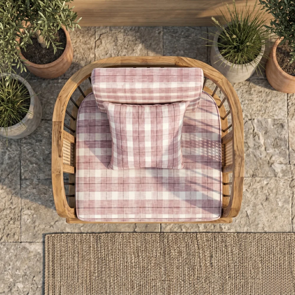 Zaioraa zebrano natural cane sheesham wood outdoor chair