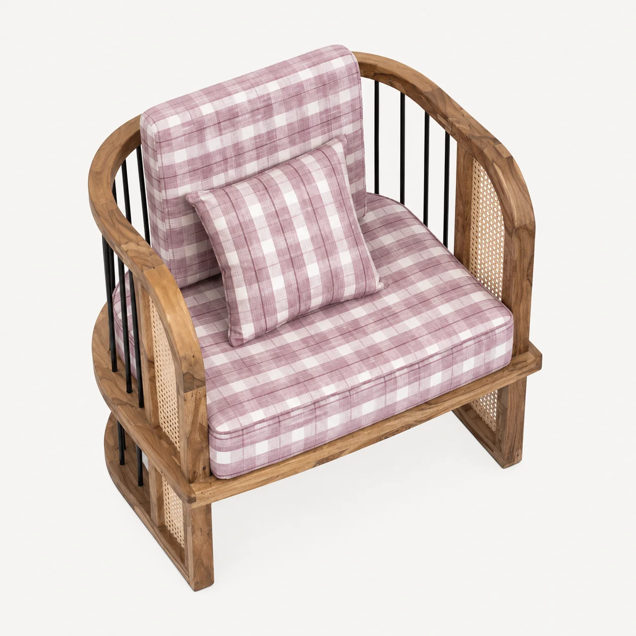 Zaioraa zebrano natural cane sheesham wood outdoor chair