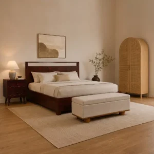 Luxury bedroom furniture including beds, wardrobes and bedside tables