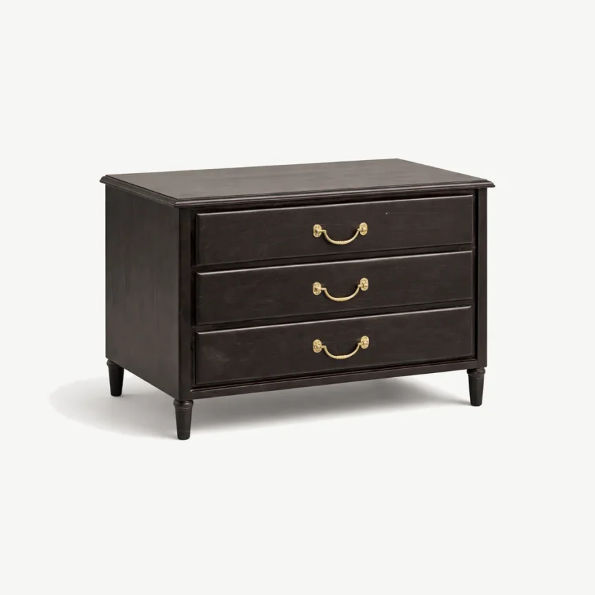 Wooden nightstand black