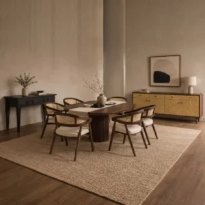 Solid wood dining tables and dining chairs for modern homes