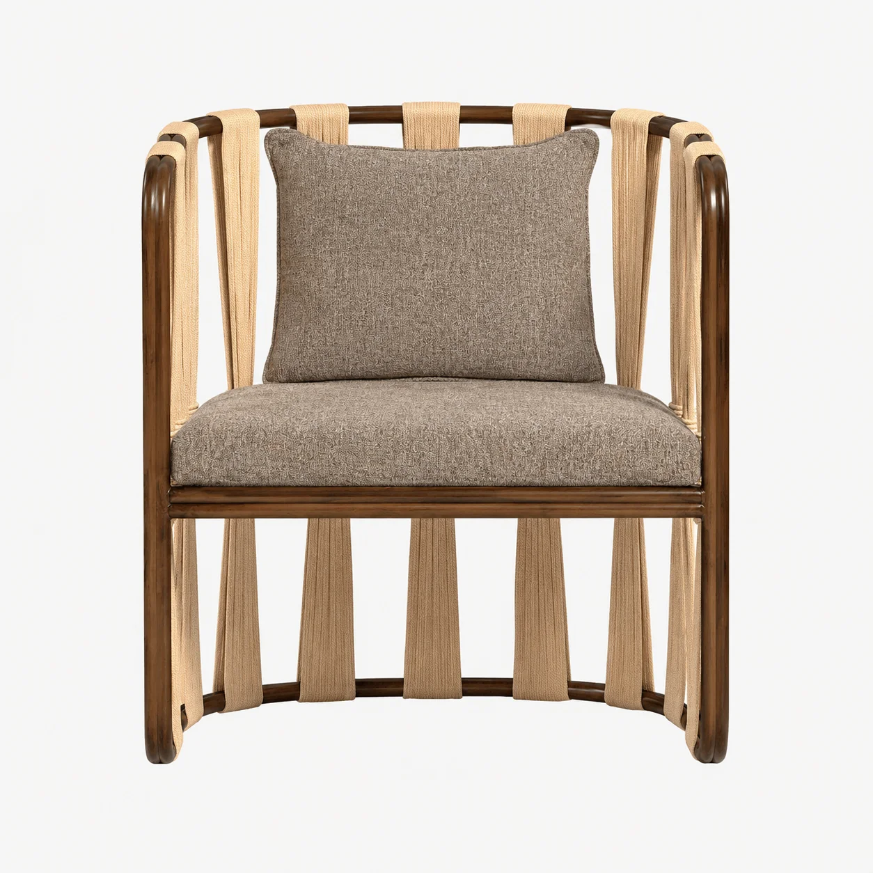 Zaioraa valincia brown metal outdoor chair