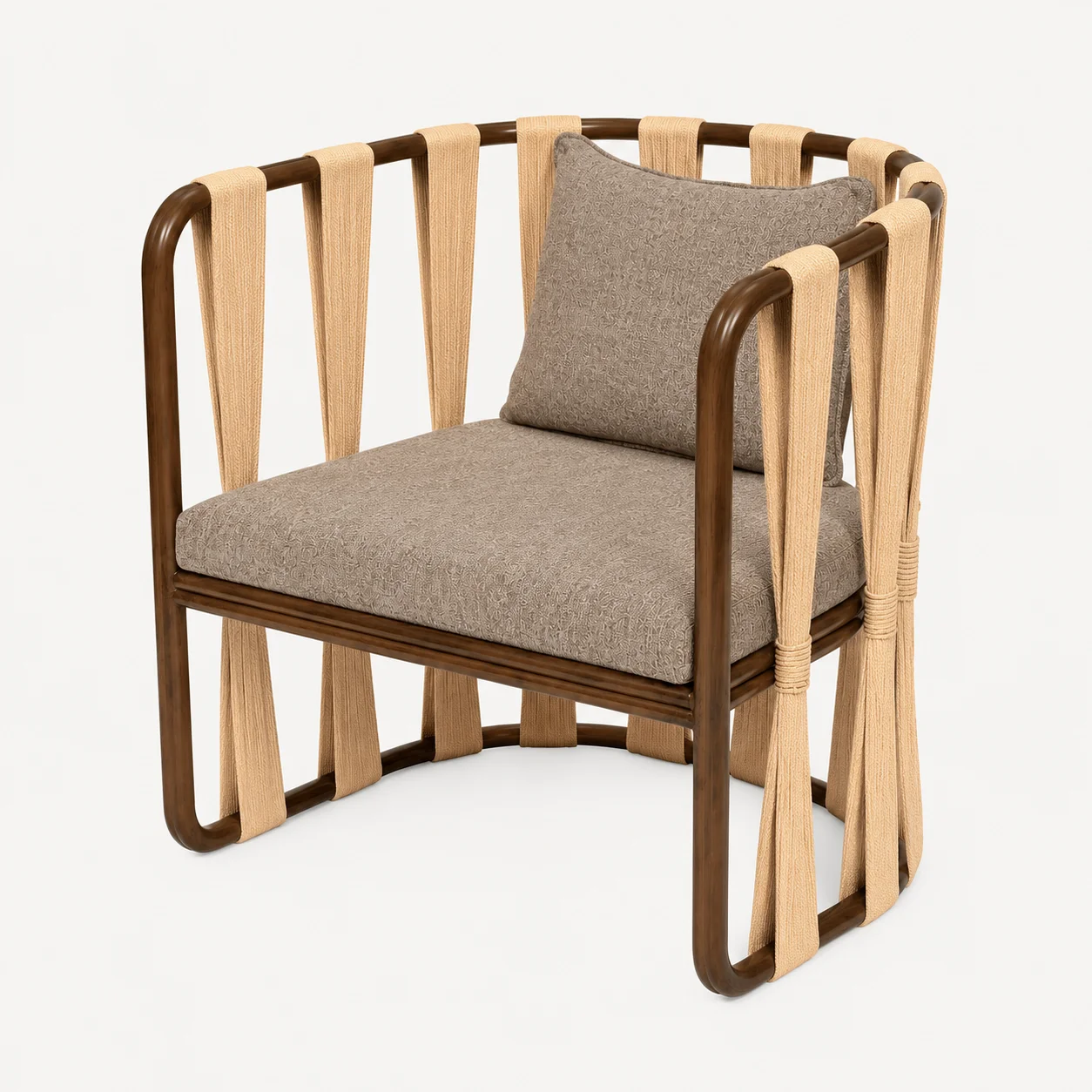 Zaioraa valincia brown metal outdoor chair