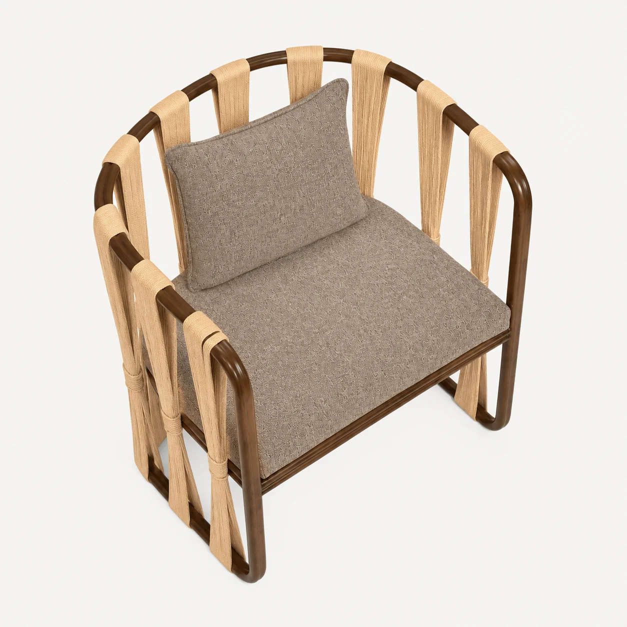 Zaioraa valincia brown metal outdoor chair