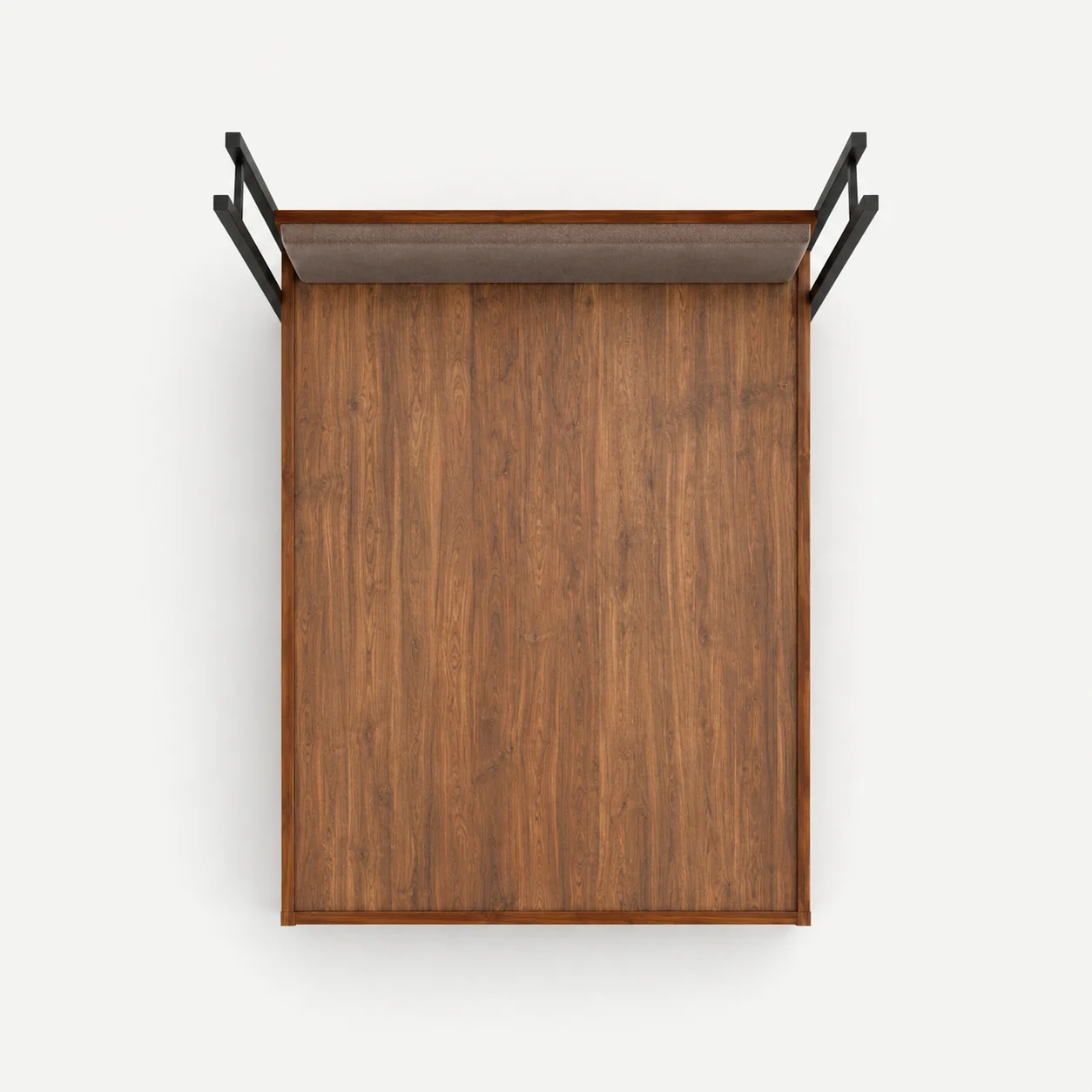Zaioraa carmel walnut brown two poster teak wooden bed