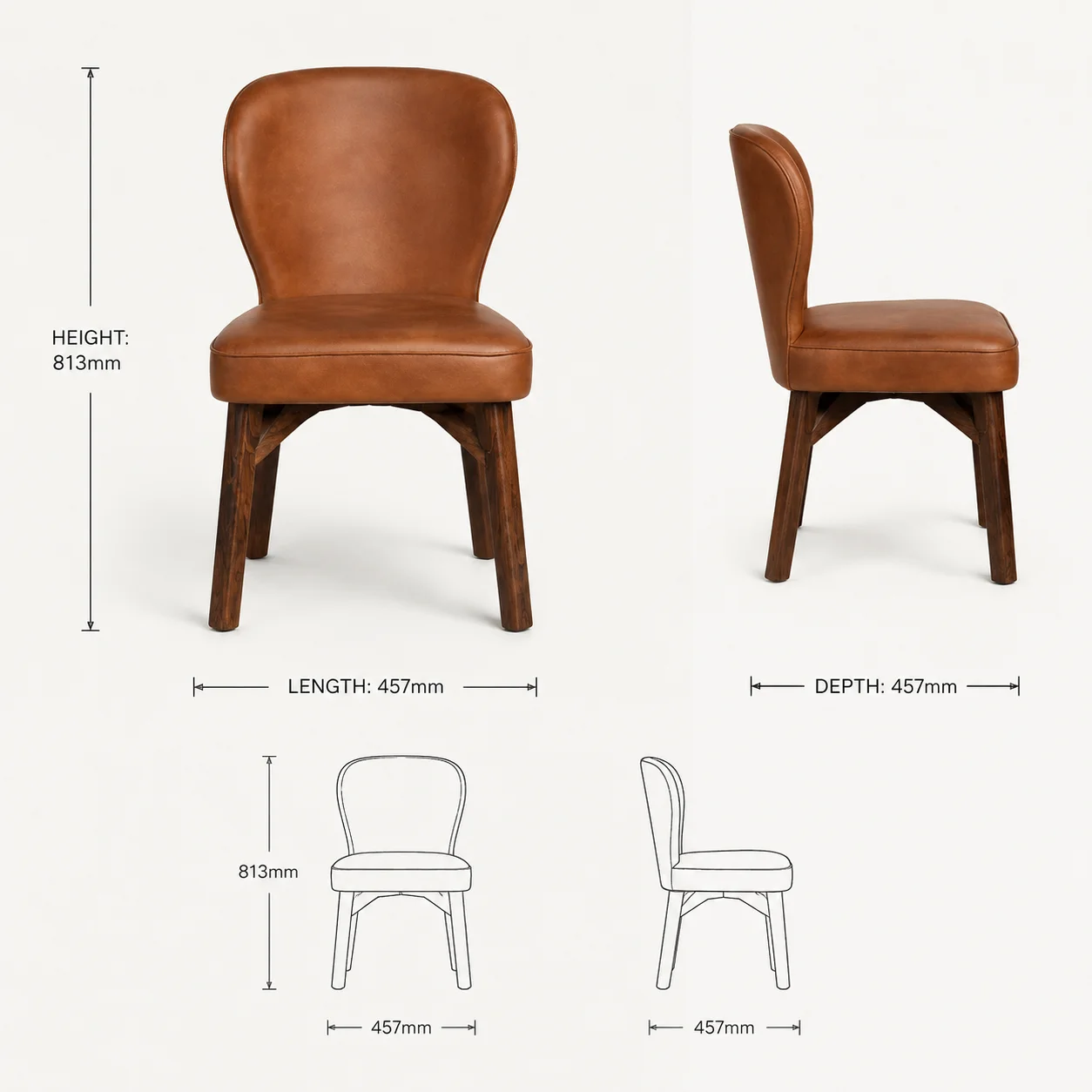 zaioraa valincia brown sheesham wood accent chair