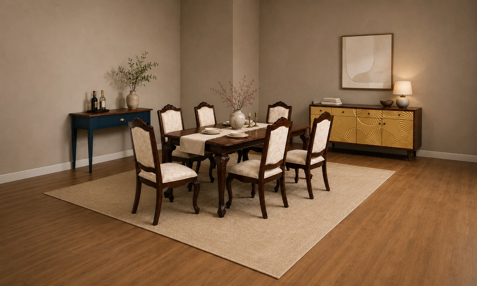Solid wood dining tables and dining chairs for modern homes