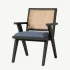 Cane chair left view