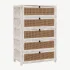 Cane chest of drawer left view