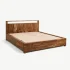 wooden bed left view