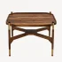 wooden coffee table top view